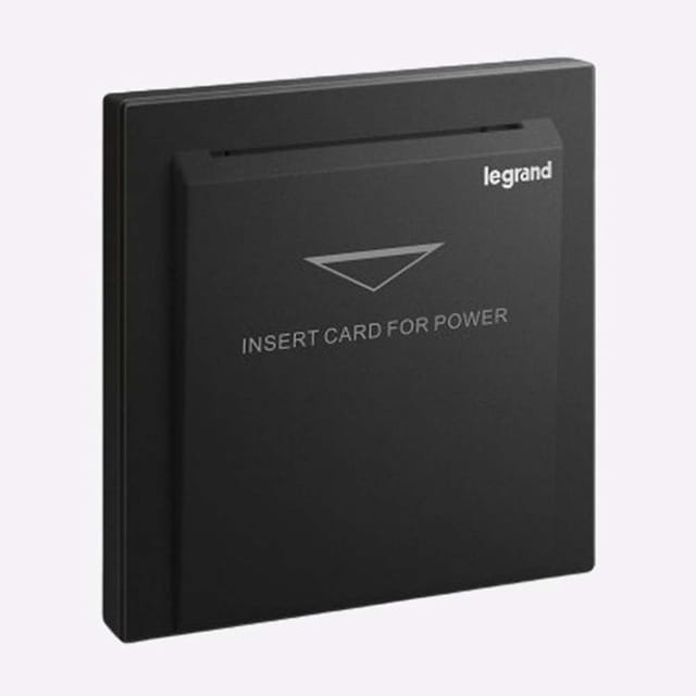 Legrand Galion Key Card Switch 220V, Master Room Power, Suitable for Hotels - Black