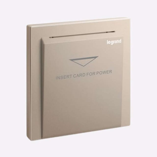 Legrand Galion Key Card Switch (RFID), Contactless Guest Energy Control, Suitable for Hotels & Guest Room - Rose Gold
