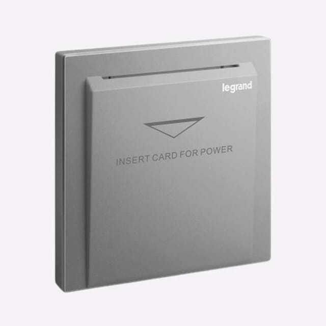 Legrand Galion Key Card Switch (RFID), Contactless Guest Energy Control, Suitable for Hotels & Guest Room - Dark Silver