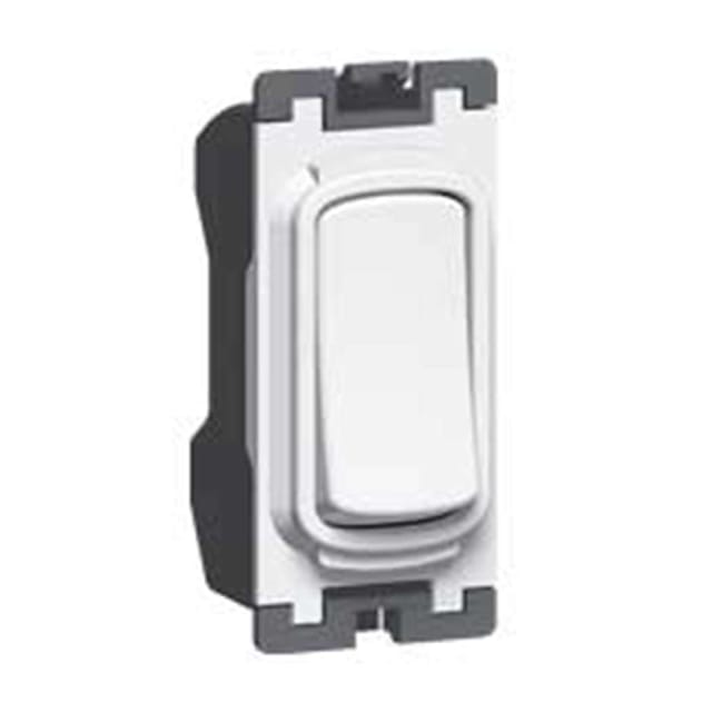 Legrand Synergy 10 AX Single Pole 1-Way Switch, Minimal Single-Point Control, Suitable for Home - White
