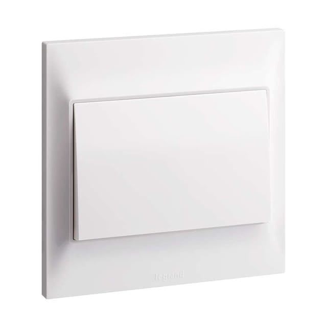 Legrand Belanko S 1-Gang 2-Way 16AX Switch, Two-Point Single-Circuit Control, Suitable for Home & Office - White