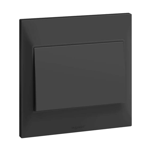 Legrand Belanko S 1-Gang 1-Way 16AX Switch, Simple Single-Point Control, Suitable for Home & Office - Anthracite