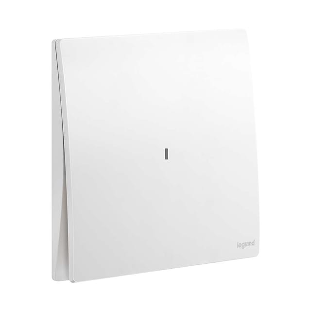 Legrand Mallia Senses 20A DP Switch with LED, 1-Gang, Safer Double-Pole Isolation, Suitable for Home & Office - White