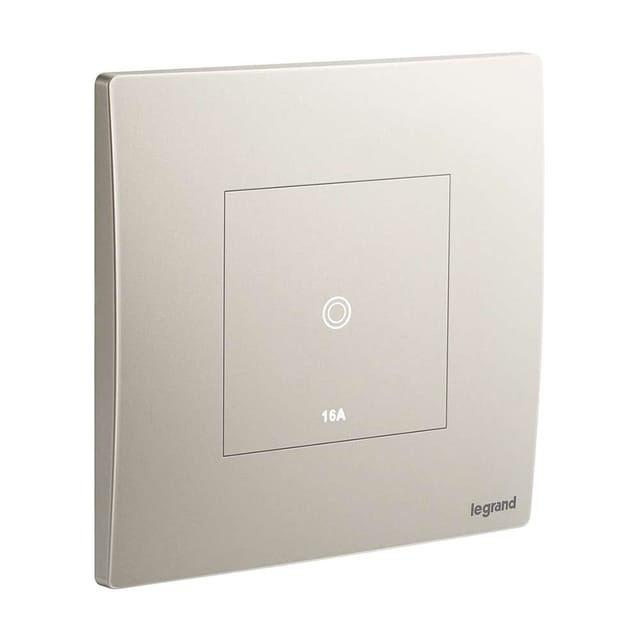Legrand Mallia Senses 1-Gang 1-Way, 16AX Touch Switch, Low-force Tactile Control, Suitable for Home & Office - Champagne