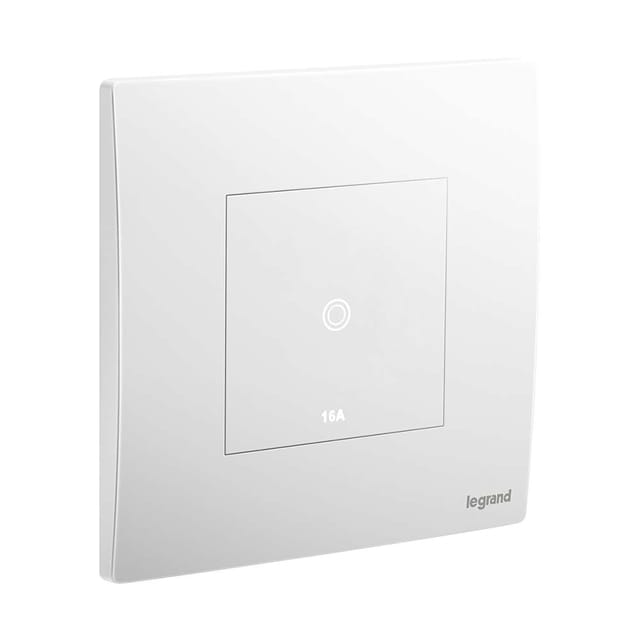 Legrand Mallia Senses 1-Gang 1-Way, 16AX Touch Switch, Low-force Tactile Control, Suitable for Home & Office - White