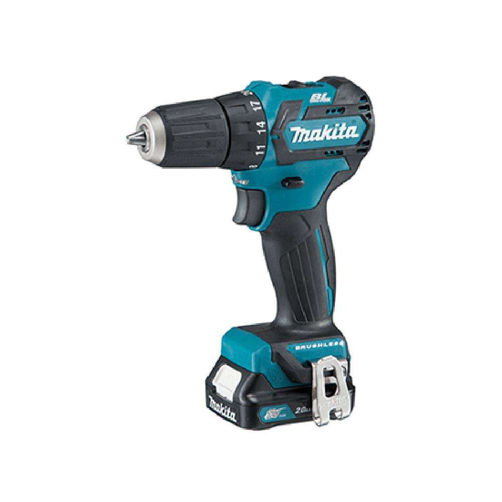 Makita DF332DWAE Brushless Cordless Driver Drill 3/8" 2 x 2.0Ah Batteries & Charger