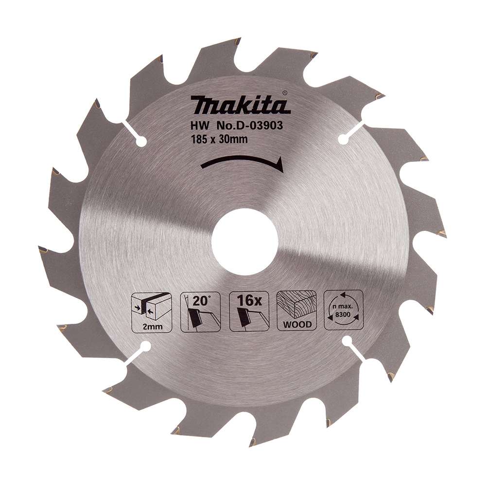 Makita D-03903 TCT Circular Saw Blade 185 x 30mm 16 Teeth