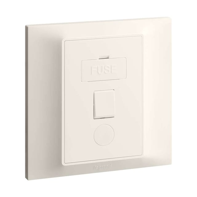 Legrand Belanko S 13A FCU Switched Socket with C/O, Isolated Appliance Spur, Suitable for Home & Office - Ivory