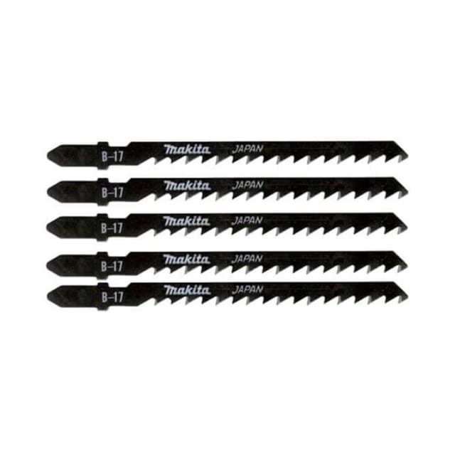 Makita A-85690 B-17 High-Precision HCS Jigsaw Blade 105 x 125mm - Pack of 5